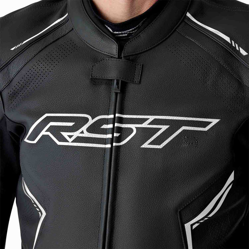 RST S1 D3O Leder Motorradjacke - Schwarz/Weiß