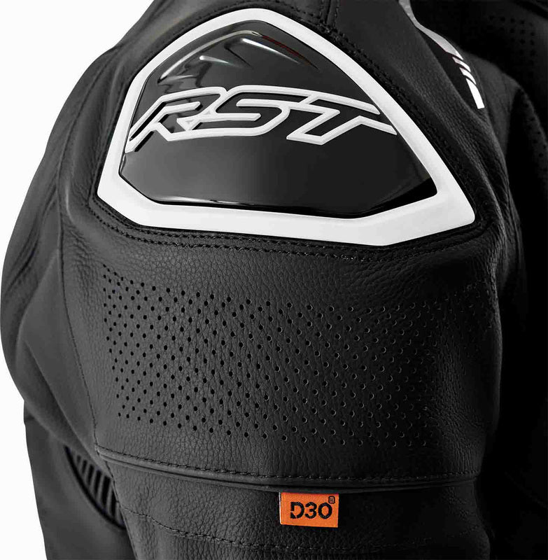RST S1 D3O Leder Motorradjacke - Schwarz/Weiß