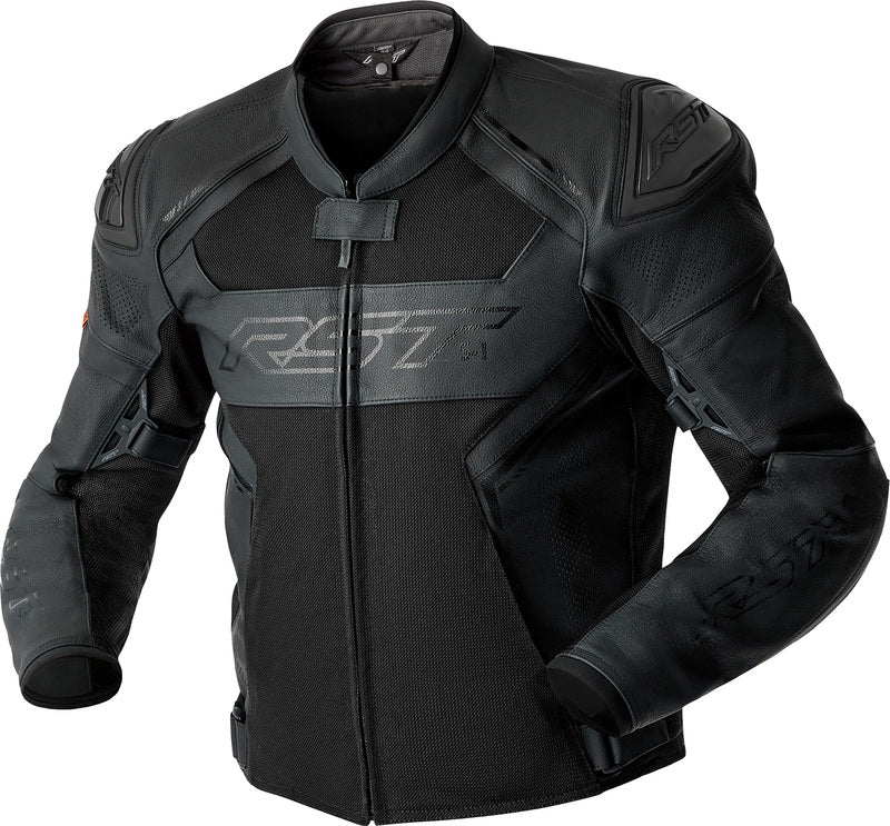 RST S1 Mesh D3O Leder Motorradjacke - Schwarz