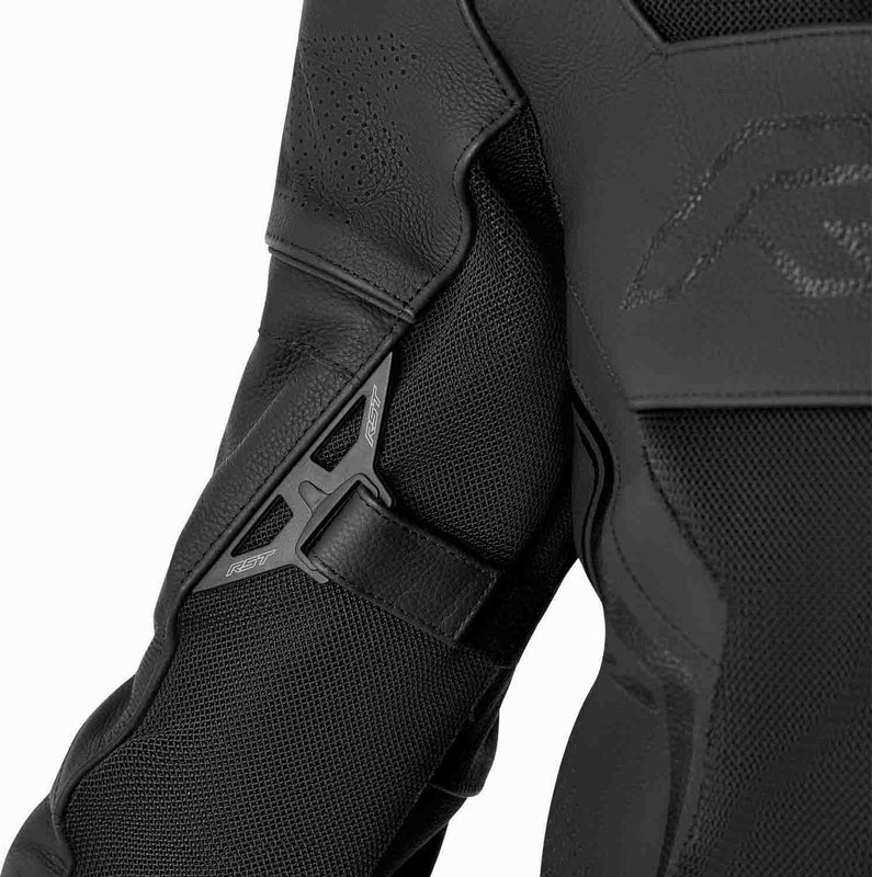 RST S1 Mesh D3O Leder Motorradjacke - Schwarz