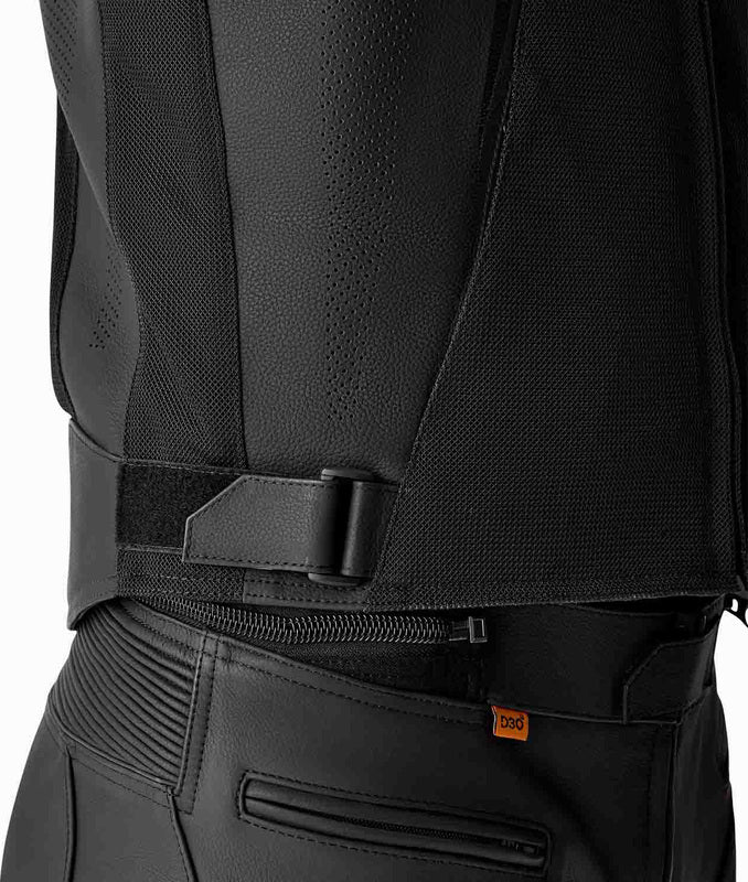 RST S1 Mesh D3O Leder Motorradjacke - Schwarz