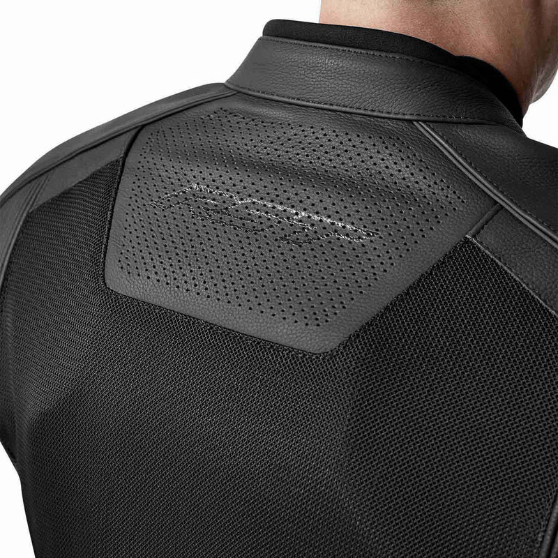 RST S1 Mesh D3O Leder Motorradjacke - Schwarz