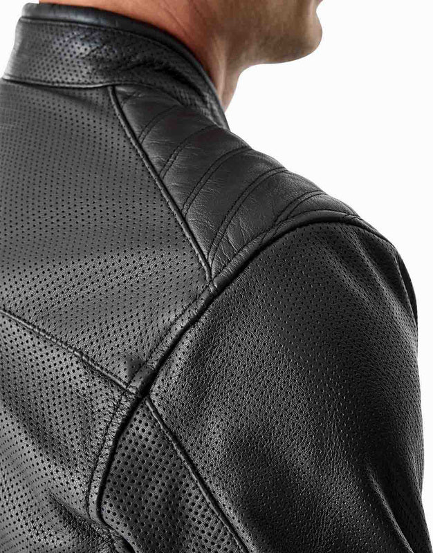 RST Roadster Air D3O Leder Motorradjacke - Schwarz