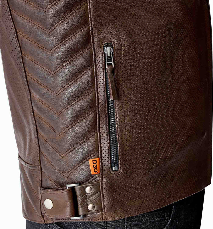 RST Roadster Air D3O Leder Motorradjacke - Braun
