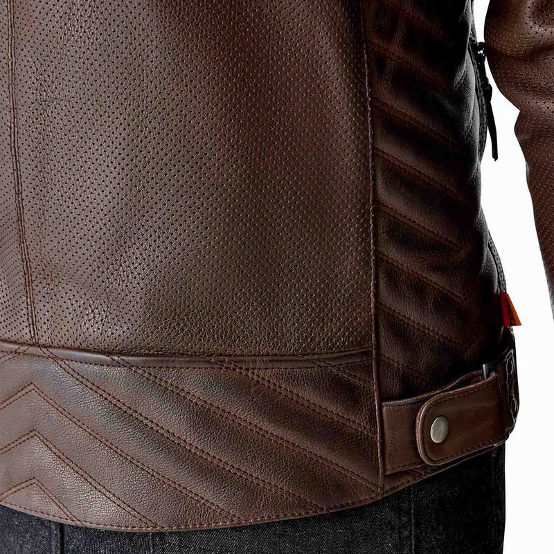 RST Roadster Air D3O Leder Motorradjacke - Braun