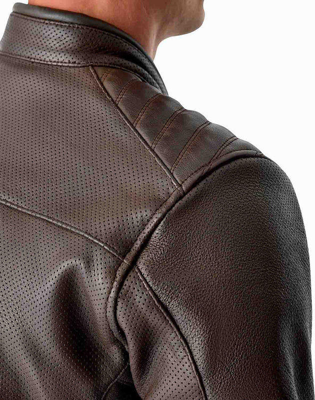 RST Roadster Air D3O Leder Motorradjacke - Braun