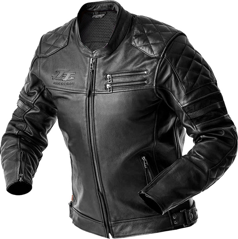 RST Hillberry D3O Leder Motorradjacke - Schwarz