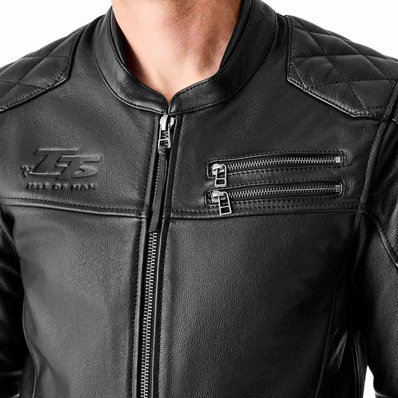RST Hillberry D3O Leder Motorradjacke - Schwarz
