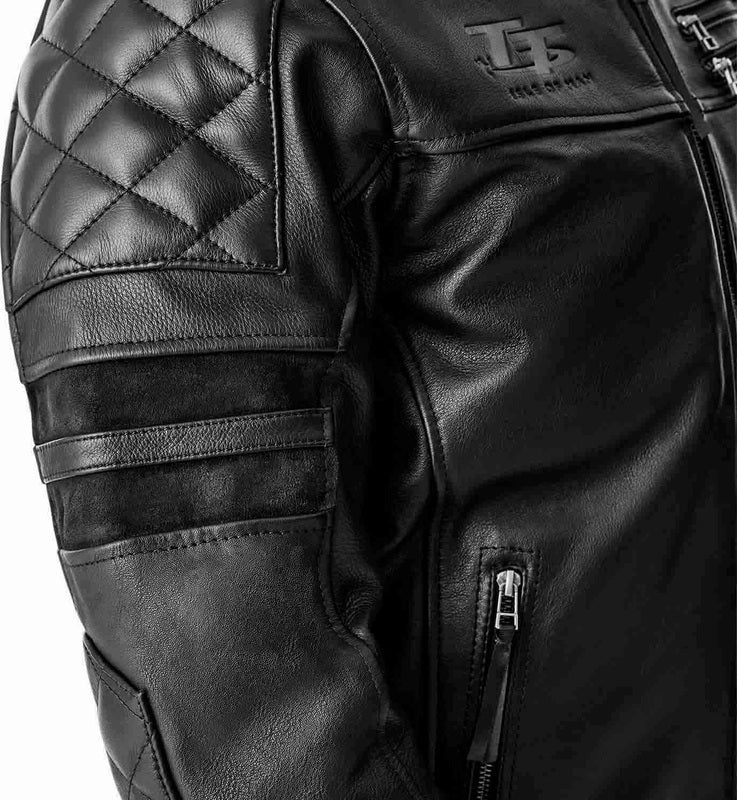 RST Hillberry D3O Leder Motorradjacke - Schwarz