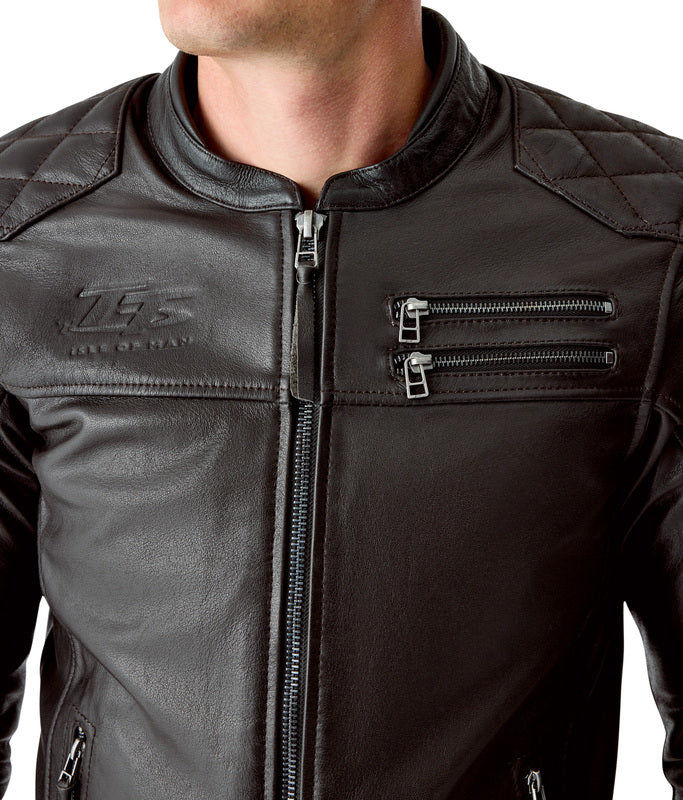 RST Hillberry D3O Leder Motorradjacke - Braun