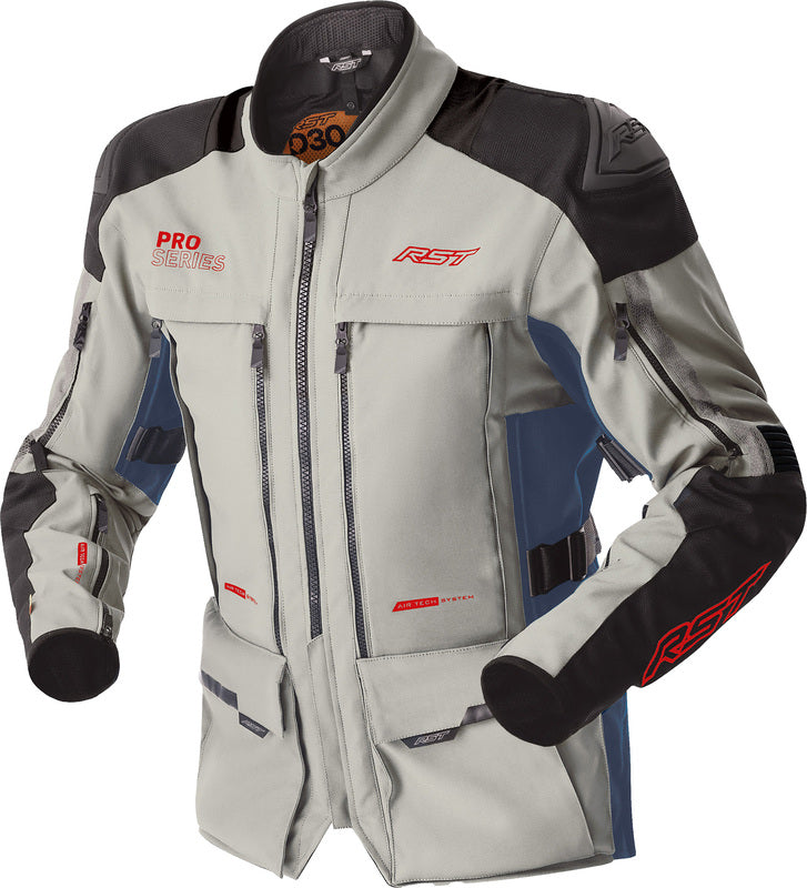 RST Pro Series Adventure D3O Motorradjacke - Silber/Blau