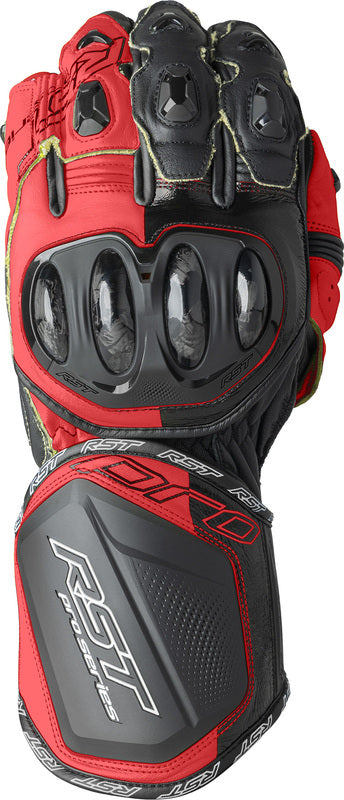 RST Pro Series GP D3O Motorradhandschuhe - Schwarz/Flo Rot