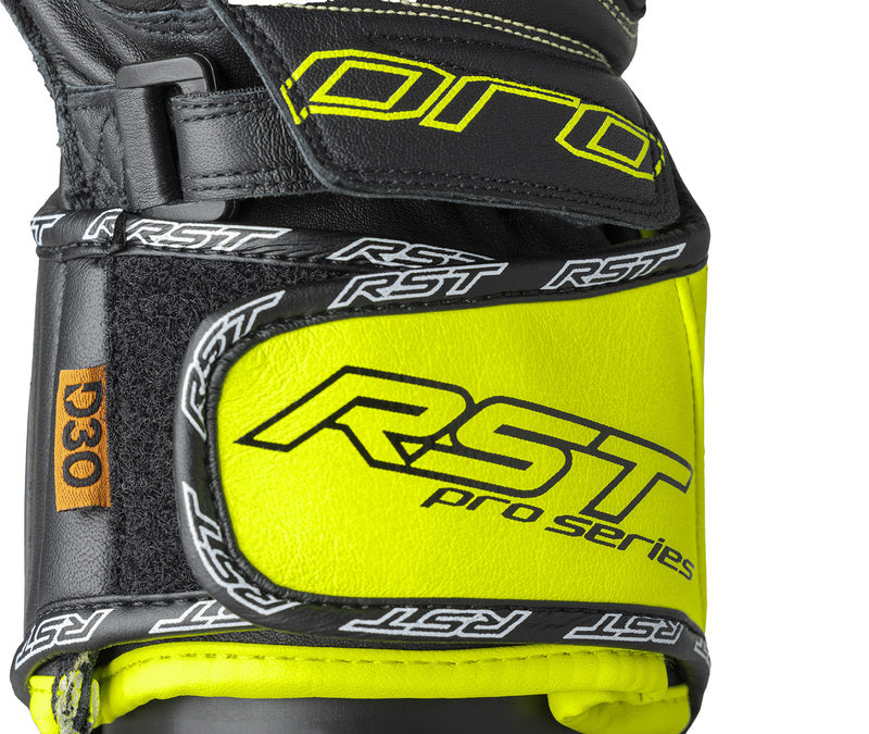 RST Pro Series GP D3O Motorradhandschuhe - Schwarz/Flo Gelb