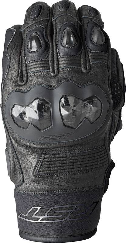 Schwarze RST Freestyle 3 D3O Motorradhandschuhe mit Schutzpolster und robustem Design, geeignet für Motorradfahrer.