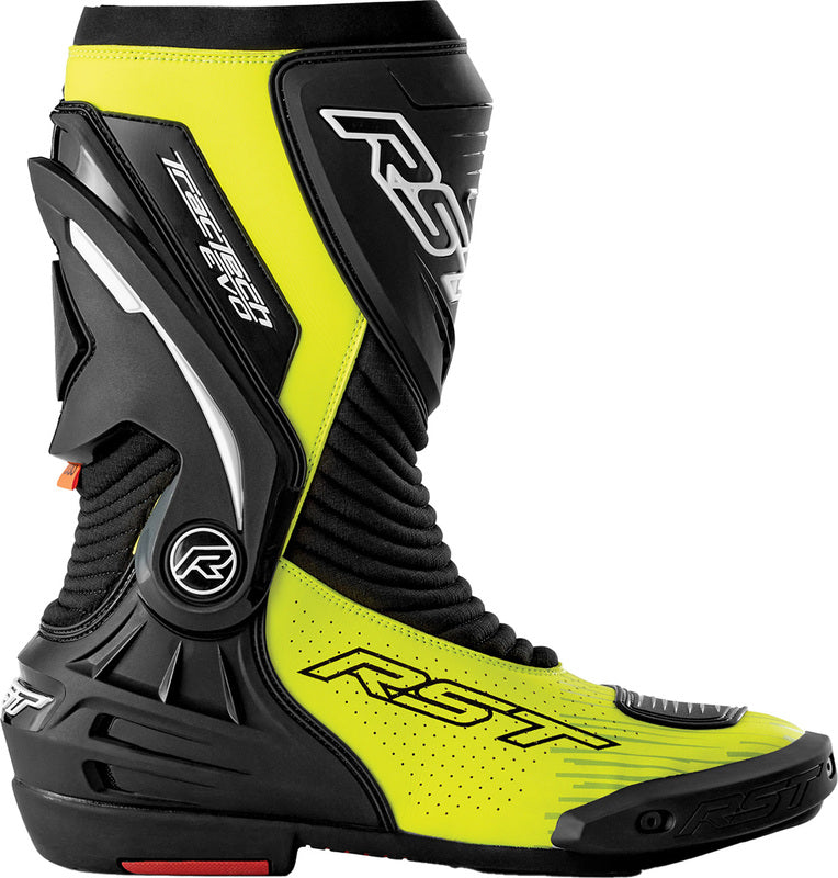 RST TracTech Evo D3O Motorradstiefel - Schwarz/Fluo Gelb