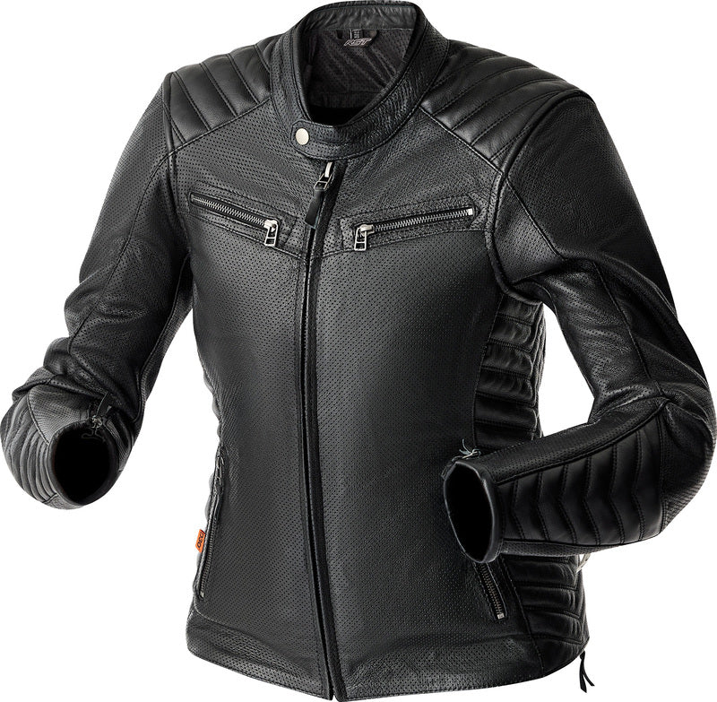 RST Roadster Air D3O Leder Damen Motorradjacke - Schwarz