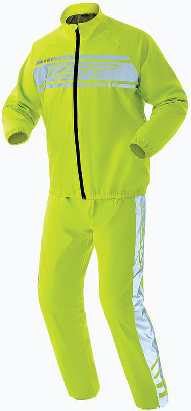 RST Flo-Rider Wasserdichte Reflektierende Regen-Motorradjacke Flo Gelb