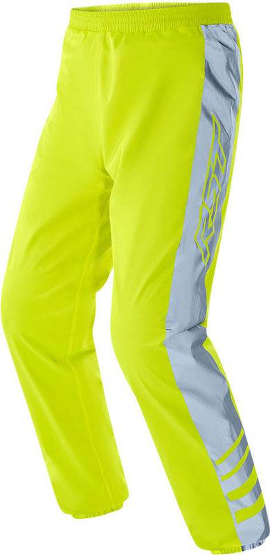Gelbe, wasserdichte RST Flo-Rider Regenmotorradhose mit reflektierenden Elementen, ideal für nasses Wetter und Sichtbarkeit