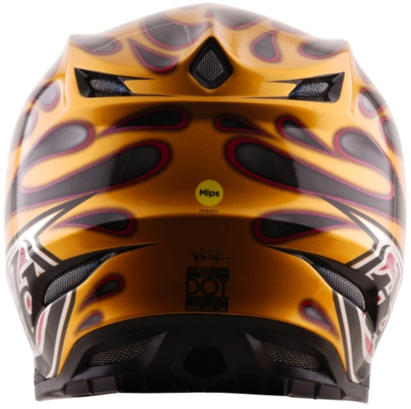 Troy Lee Designs Se5 Carbon Mips Motocrosshelm Overspray Schwarz/Gold
