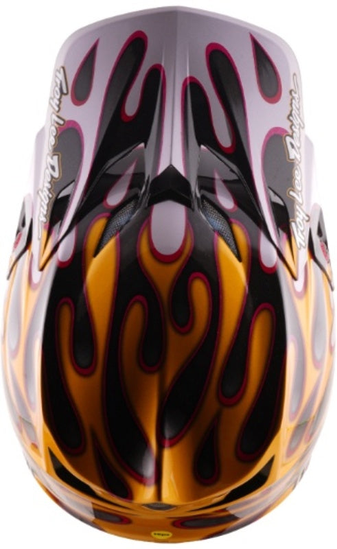 Troy Lee Designs Se5 Carbon Mips Motocrosshelm Overspray Schwarz/Gold