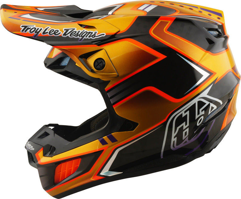 Troy Lee Designs Se5 Carbon Mips Motocrosshelm Crest Gold
