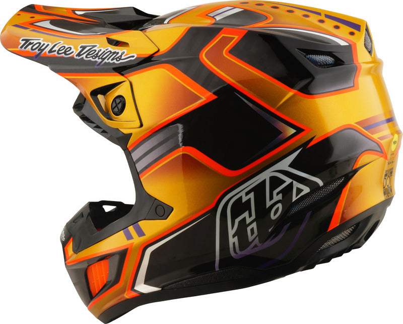 Troy Lee Designs Se5 Carbon Mips Motocrosshelm Crest Gold
