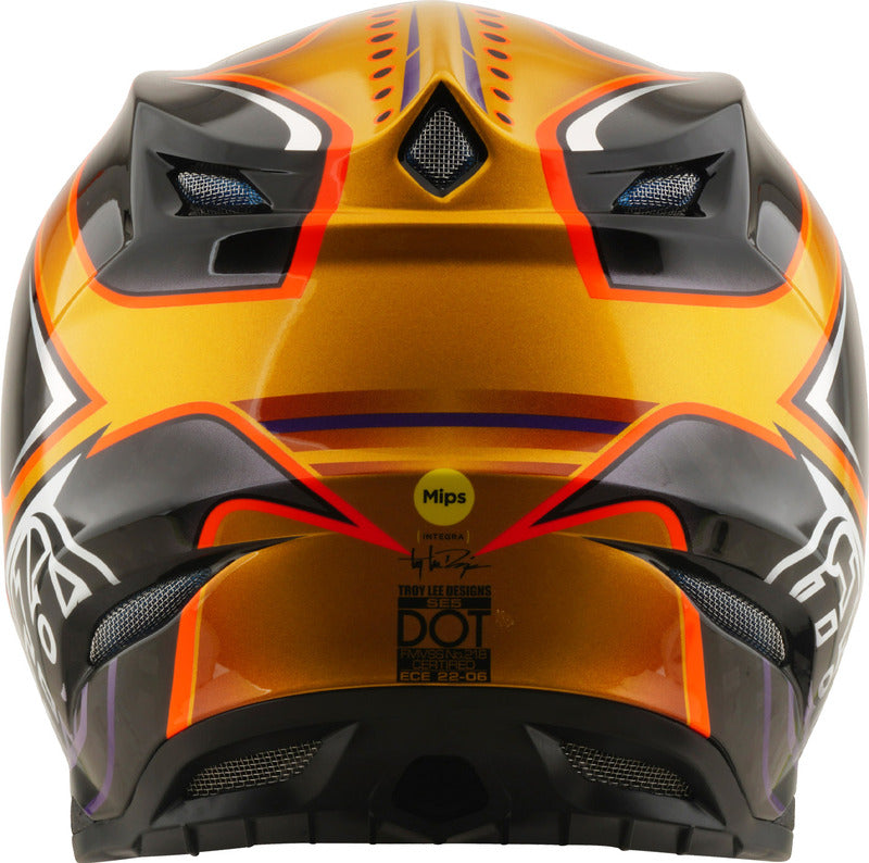 Troy Lee Designs Se5 Carbon Mips Motocrosshelm Crest Gold