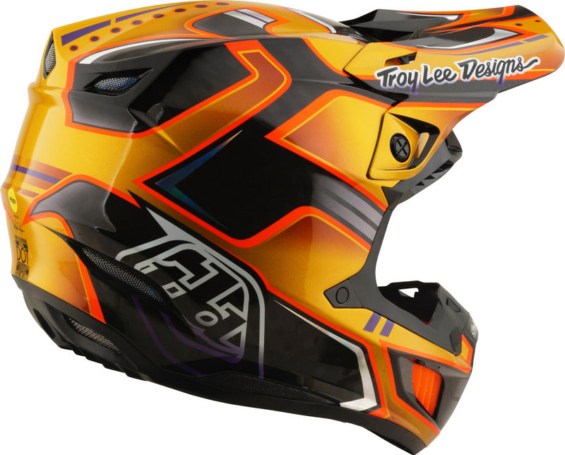 Troy Lee Designs Se5 Carbon Mips Motocrosshelm Crest Gold