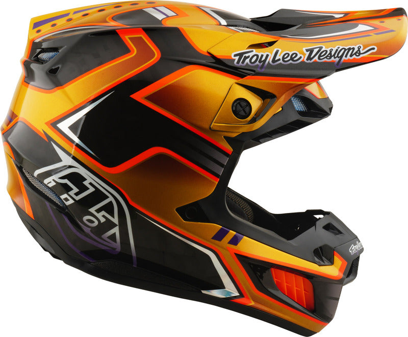Troy Lee Designs Se5 Carbon Mips Motocrosshelm Crest Gold