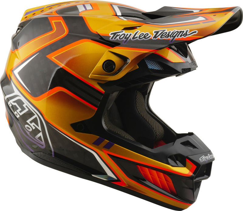 Troy Lee Designs Se5 Carbon Mips Motocrosshelm Crest Gold