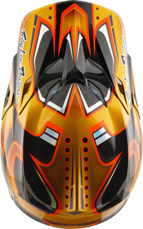 Troy Lee Designs Se5 Carbon Mips Motocrosshelm Crest Gold