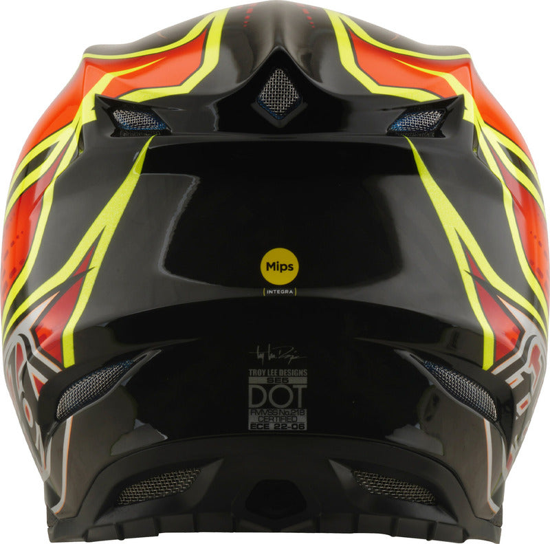 Troy Lee Designs Se5 Carbon Mips Motocrosshelm Wings Rot