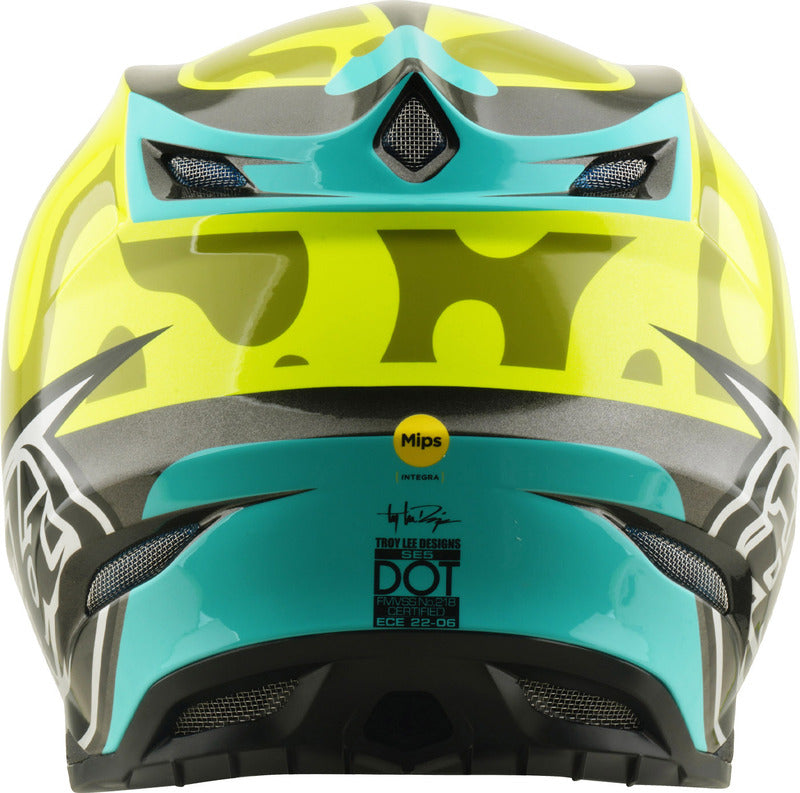 Troy Lee Designs Se5 Composite Mips Motocrosshelm Myth Flo Gelb