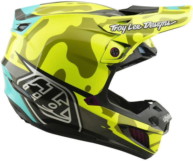 Troy Lee Designs Se5 Composite Mips Motocrosshelm Myth Flo Gelb