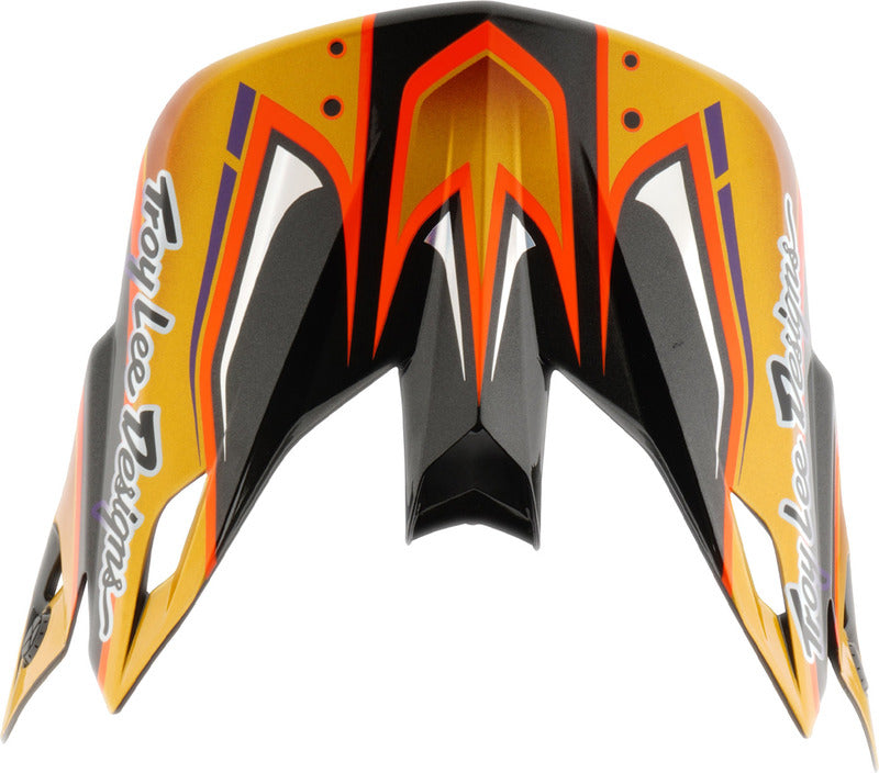 Troy Lee Designs Se5 Carbon Motocrosshelmschirm Crest Gold