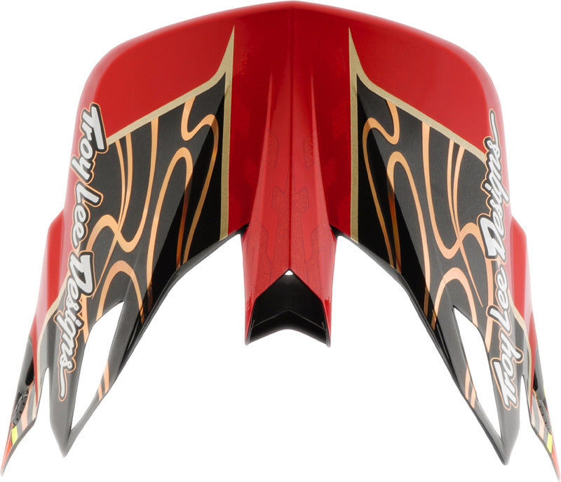 Troy Lee Designs Se5 Carbon Motocrosshelmschirm Wings Rot