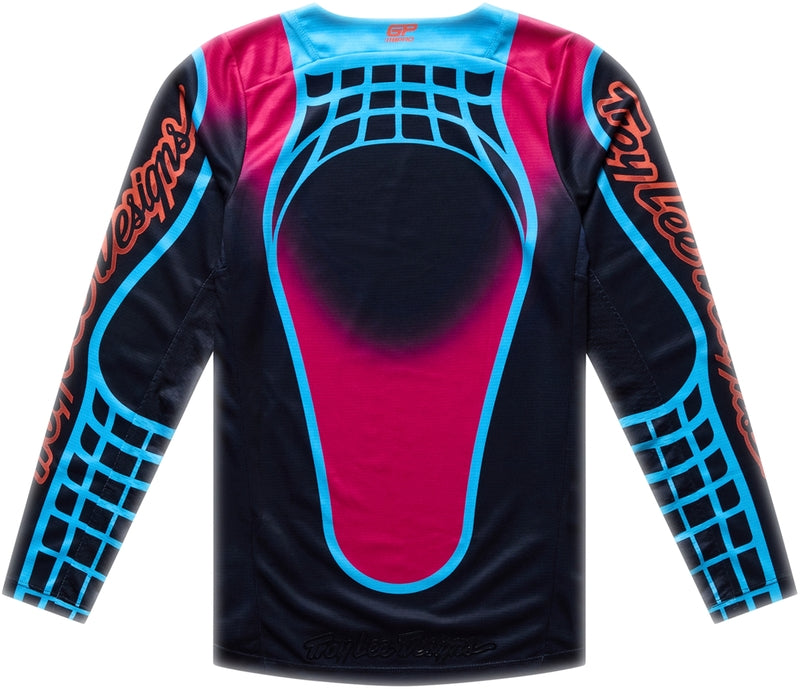 Troy Lee Designs Gp Pro Jugend Jersey Framework Schwarz/Cyan