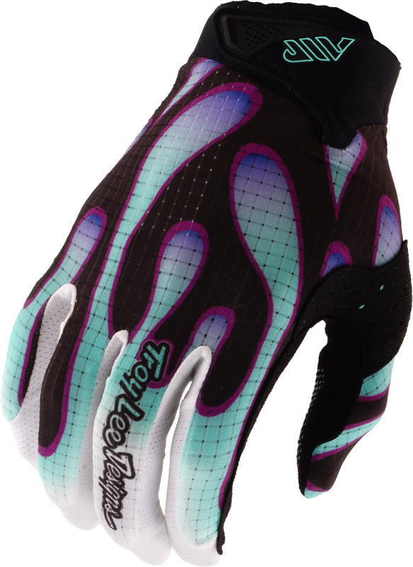 Troy Lee Designs Air Handschuhe Overspray Schwarz/Real Petrol