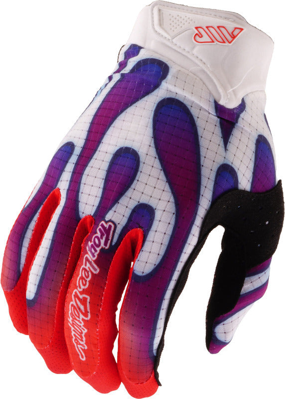 Troy Lee Designs Air Jugend MX-Handschuhe in Weiß und Violett, atmungsaktives Design, flexible Passform, für junge Motocrossfahrer