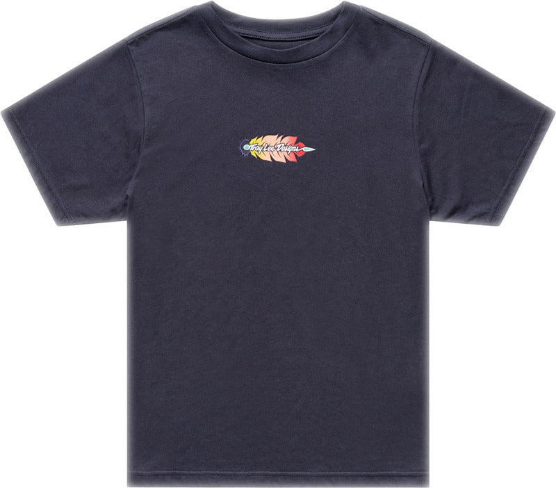 Troy Lee Designs Featherlite Damen T-Shirt in Carbon, bequeme Freizeitbekleidung aus weichem Stoff, frontales Logo sichtbar