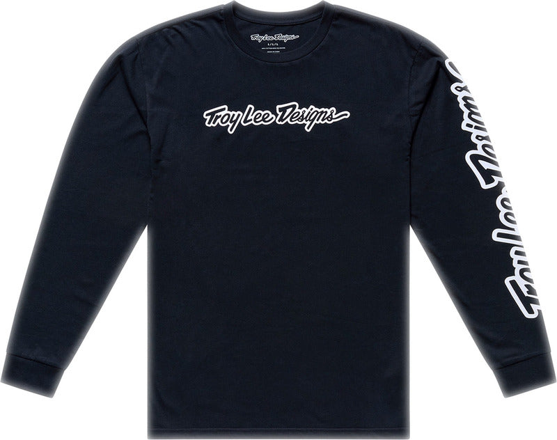 Troy Lee Designs Long Sleeve Signature T Shirt Schwarz