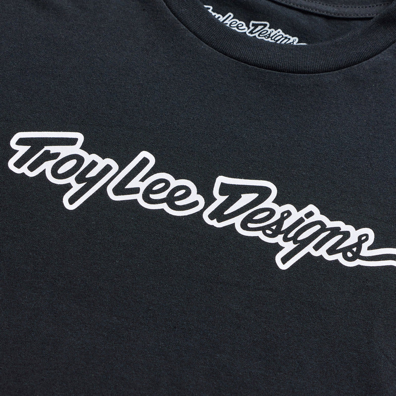 Troy Lee Designs Long Sleeve Signature T Shirt Schwarz