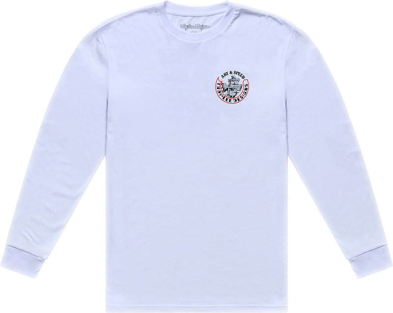 Troy Lee Designs Long Sleeve Carb Club T Shirt Weiß