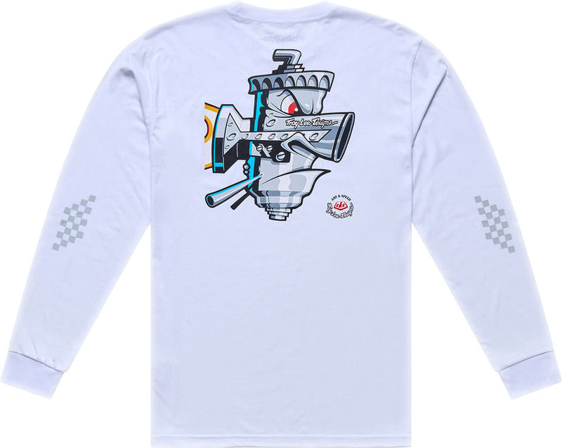 Troy Lee Designs Long Sleeve Carb Club T Shirt Weiß