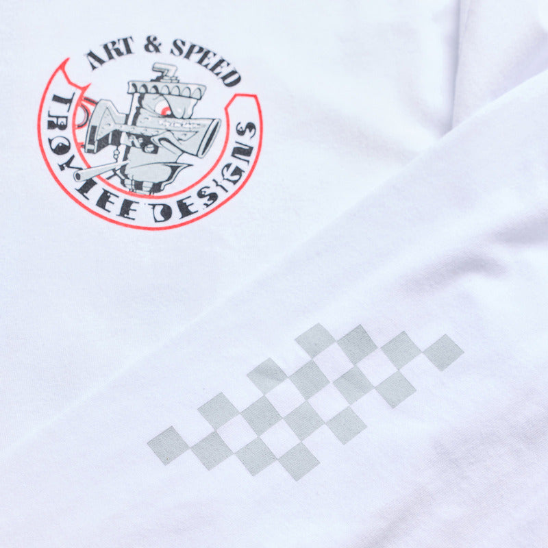 Troy Lee Designs Long Sleeve Carb Club T Shirt Weiß
