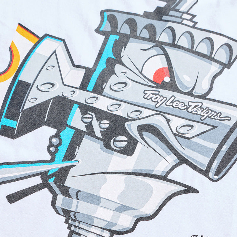 Troy Lee Designs Long Sleeve Carb Club T Shirt Weiß