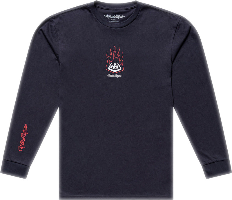 Troy Lee Designs Long Sleeve Flame2 T Shirt Carbon
