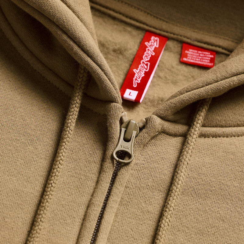 Troy Lee Designs Zip Up Badge Hoodie Sienna
