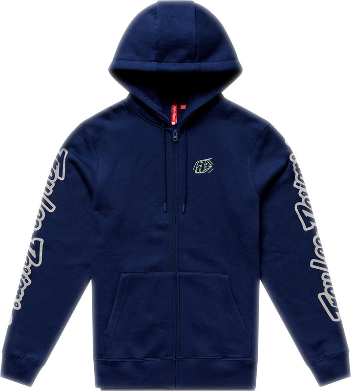 Troy Lee Designs Zip Up Badge Hoodie Dunkelblau/Sage