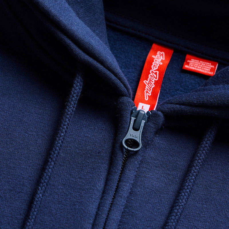 Troy Lee Designs Zip Up Badge Hoodie Dunkelblau/Sage